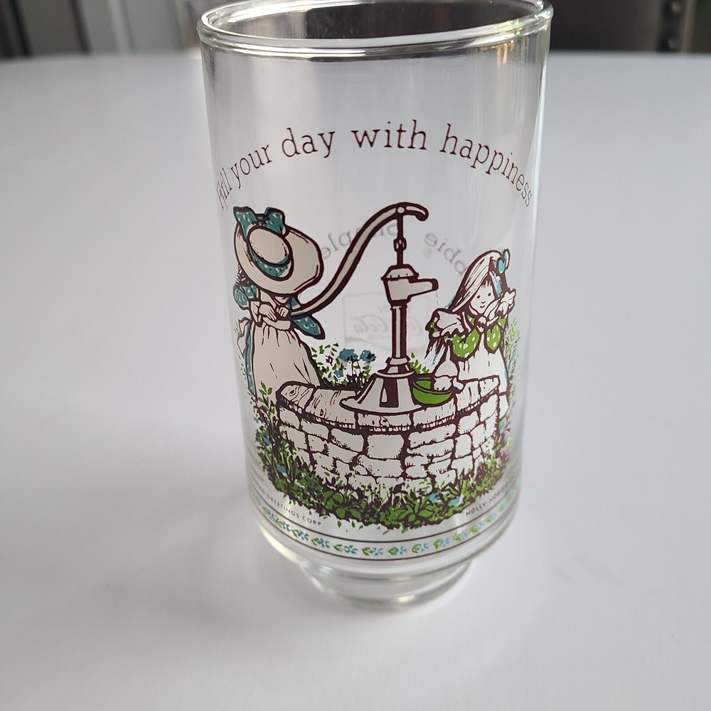 Holly Hobbie Drinking Glass Brown 1977 American Greetings‎ Coca Cola Vintage #1